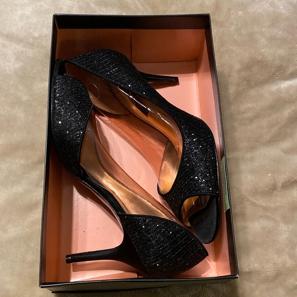 Nina Black Glitter Shoes New With Box - Picture 2 of 9